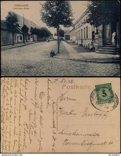Ansichtskarte Liebenwalde Zehdenicker-Straße 1925