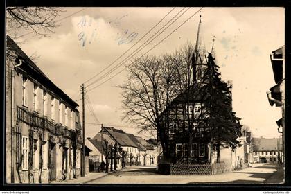 AK Lieberose /Beeskow, Kirche und Strassenansicht