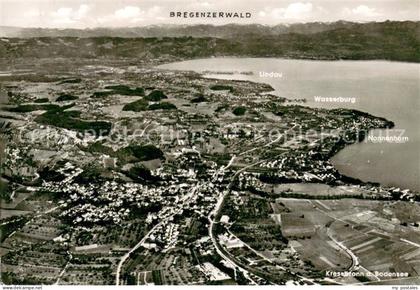 Lindau Bodensee Fliegeraufnahme Bregenzerwald Wasserburg Nonnenhorn Bodensee