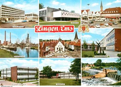 Lingen Ems Markt Wasserfall Rathaus