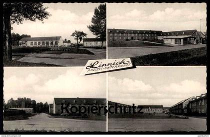 ÄLTERE POSTKARTE LINNICH POLIZEI-UNTERKUNFT Gebäude Wachgebäude Schlagbaum Ansichtskarte AK cpa postcard