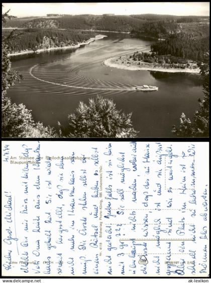 Ansichtskarte Bad Lobenstein Saaletalsperre Fähre Schiff Blaupunkt 1969