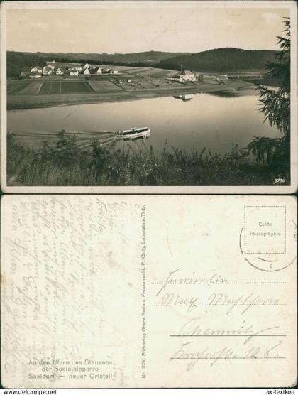 Bad Lobenstein Stausees Saaletalsperre Saaldorf neuer Ortsteil 1930