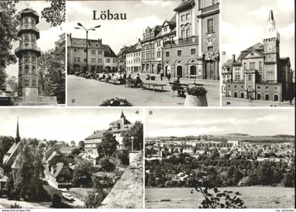 Loebau Sachsen Loebau Aussichtsturm Platz der Befreiung Rathaus
