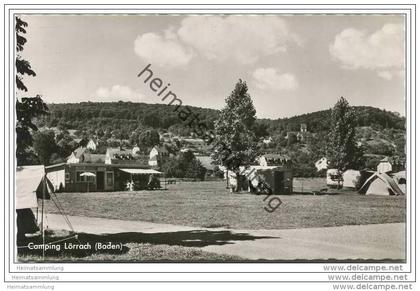 Lörrach - Camping - Foto-AK 50er Jahre