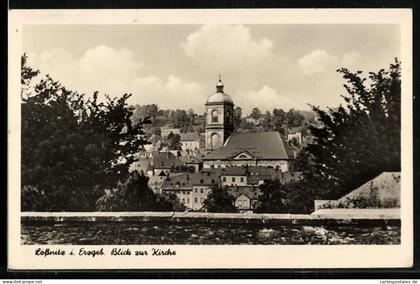 AK Lössnitz i. Erzgeb., Blick zur Kirche