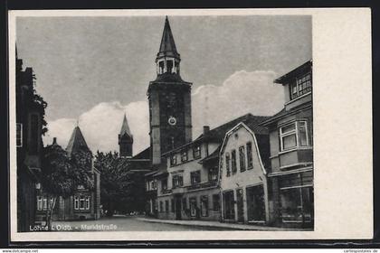 AK Lohne i. Oldb., Marktstrasse mit Geschäft
