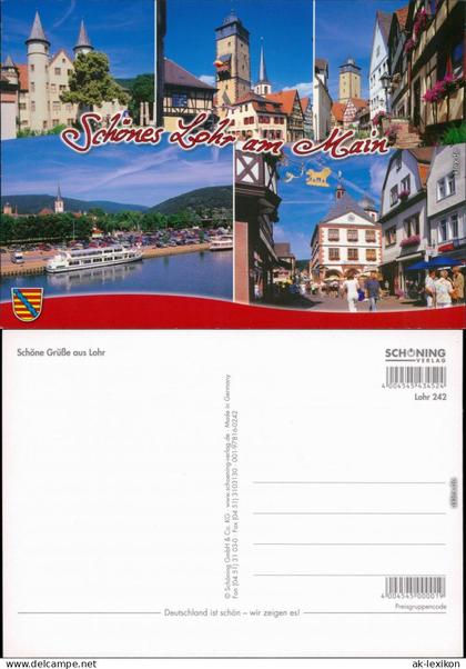 Lohr am Main Bayersturm Stadtpfarrkirche Dampferanlegestelle Altes Rathaus 1995