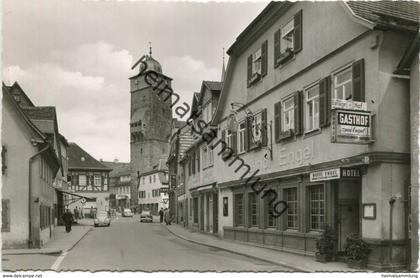 Lohr am Main  - Vorstadtstrasse - Gasthof Engel - Foto-AK - Verlag Schöning & Co. Lübeck