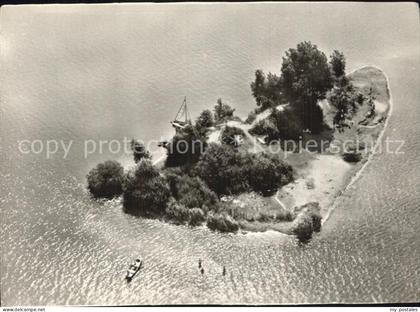 Knappensee Oberlausitz Insel Fliegeraufnahme
