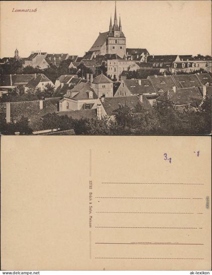 Ansichtskarte Lommatzsch Blick auf die Stadt 1922