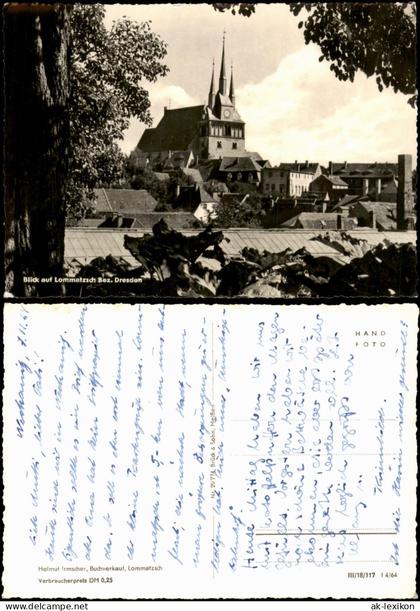 Ansichtskarte Lommatzsch Ortsansicht zur DDR-Zeit 1964