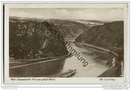 Loreley - Rheinschiff - Köln-Düsseldorfer-Rheindampfschiffahrt - Foto-AK