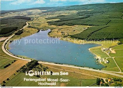 Losheim See Feriengebiet Mosel Saar Hochwald Fliegeraufnahme