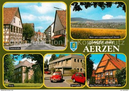Aerzen Hameln-Pyrmont Niedersachsen Osterstrasse Blick vom Lueningsberg Burg Sp