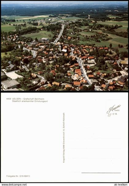 Ansichtskarte Uelsen Luftbild Luftaufnahme Gesamtansicht v. Flugzeug aus 1980