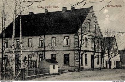 CPA Kirchweyhe Weyhe Niedersachsen, Gaststätte Johann Koch, Bäume,