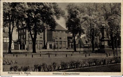 CPA Rotenburg in Hannover Rotenburg an der Wümme, Kreishaus und Kriegerdenkmal