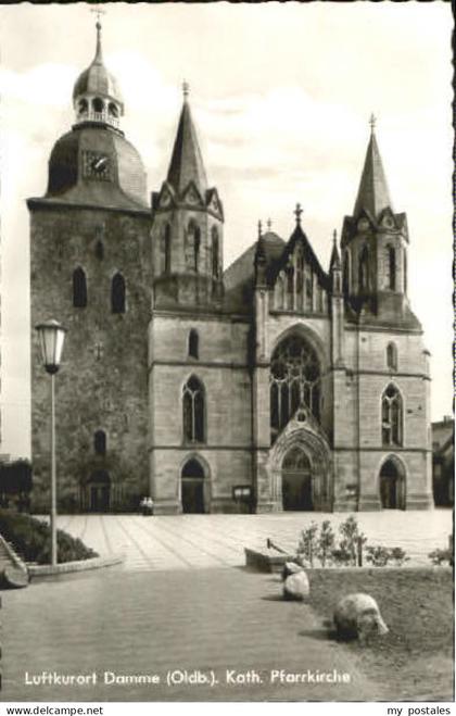 Damme Duemmer Damme Kirche ungelaufen ca. 1955