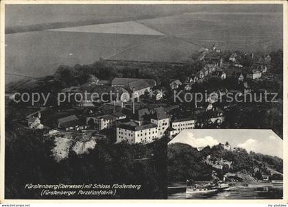 Fuerstenberg Weser Hotel Fuerstenberg und Weserberg Terrassen Schloss Dampfer