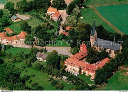 Lage Rieste Pfarrkirche Wallfahrtskirche des Kreuzes zu Lage Fliegeraufnahme