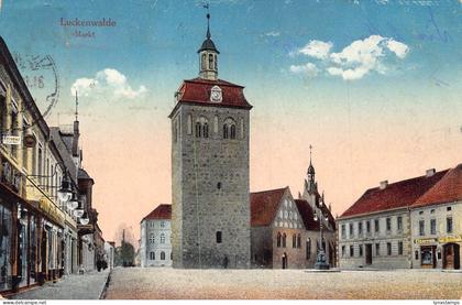 Germany 1919 Luckenwalde Market Tower Cigarren vintage postcard