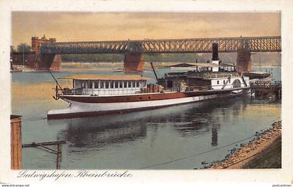Deutschland - Ludwigshafen am Rhein (RP) Ludwigshafen Rheinbrücke Dampfer Rotterdam