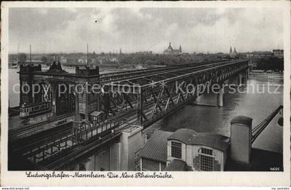 Ludwigshafen Rhein Neue Rheinbruecke Ludwigshafen Mannheim