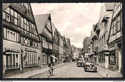 AK Lübbecke in Westfalen, Lange Strasse mit Gasthaus Lübbecker Hof