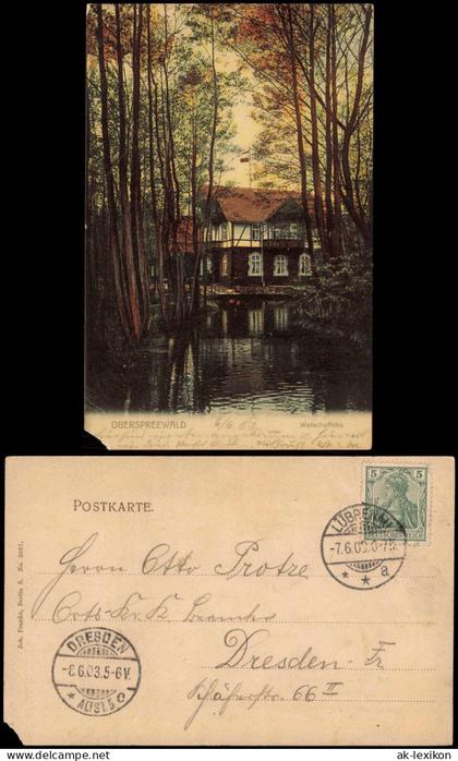 Ansichtskarte Lübbenau (Spreewald) Lubnjow Wotschoffska 1903