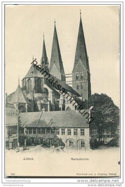 Lübeck - Marienkirche - Vordergrund Abbruch für Karstadt