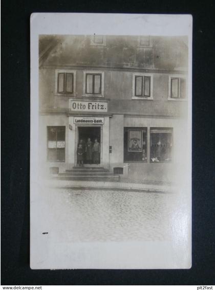 Landmanns-Bank in Lübz i. Mecklenburg , 1924 , Otto Fritz , Sparkasse , Ansichtskarte , AK !