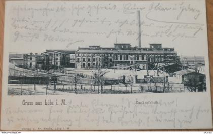 Zuckerfabrik Lübz i. Meckl. , 1904 , Mecklenburg , AK , alte Ansichtskarte