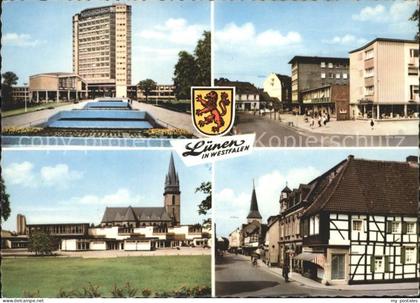 Luenen UNNA NRW Hochhaus Kirche Strassenansicht