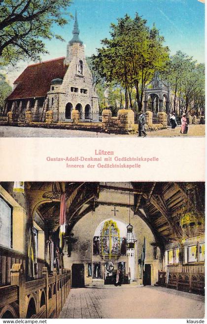 Lützen - Mehrbild Gustav Adolf-Denkmal,Gedächtniskapelle