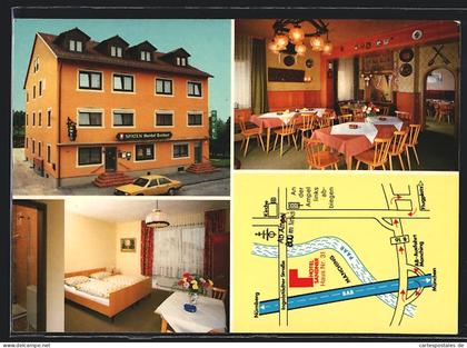 AK Manching /Obb., Hotel-Restaurant Sandner, Ingolstädter Strasse 31, Innenansichten