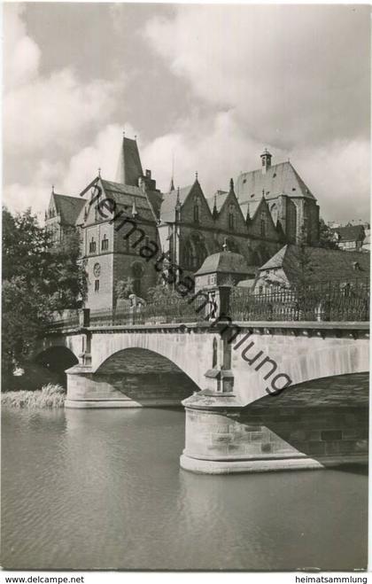 Marburg - Philippuniversität und Weidenhäuser Brücke - Foto-AK - Verlag Foto-Grafik G. Dähn Marburg