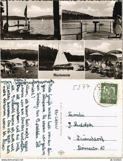 Ansichtskarte Marienheide Gaststätten/Hotels Brucher-Talsperre 1962