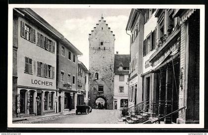 AK Markdorf, Kirchstrasse mit Kirche
