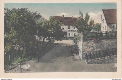 AK Burgstädtel Gasthaus Haltestelle Makkaronifabrik Lockwitztalbahn a Borthen Sobrigau Röhrsdorf Lockwitz Kreischa Maxen