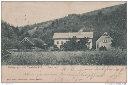 AK Gasthof Teufelsmühle bei Kreischa Hirschbach Lungkwitz Hausdorf Dippoldiswalde Reinhardtsgrimma Hermsdorf Maxen