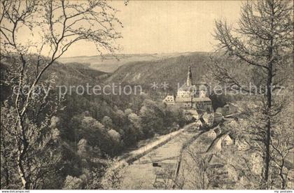 Weesenstein Schloss Weesenstein Mueglitztal mit Finckenfang und Maxen