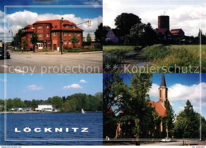 Loecknitz Mecklenburg-Vorpommern Amtsgebaeude Burgfried Loecknitzer See Kirche