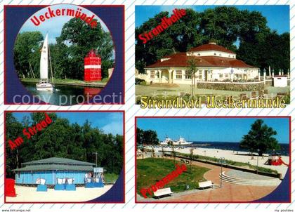 Ueckermuende Mecklenburg Vorpommern Strandbad Promenade Strandhalle