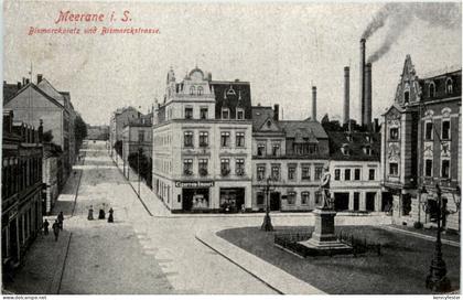 Meerane - Bismarckplatz und Bismarckstrasse