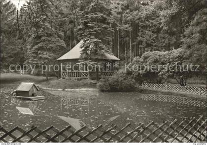Meerane Stadtpark Schwanenteich Pavillon