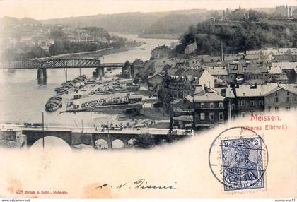 cpa MEISSEN - Oberes Elbthal.