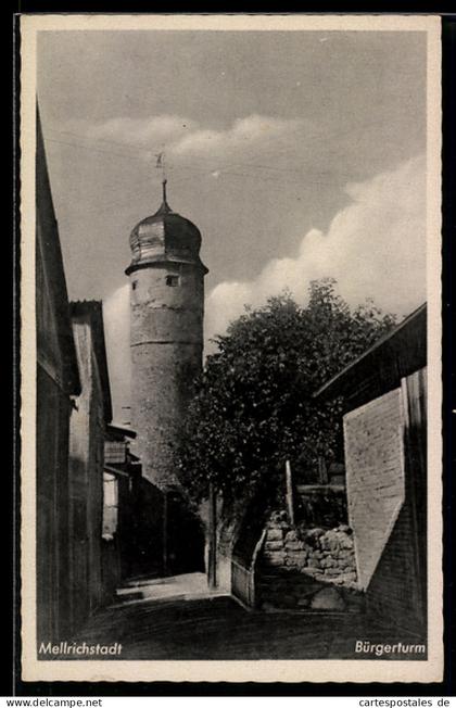 AK Mellrichstadt, Blick zum Bürgerturm