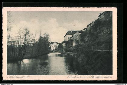 AK Mellrichstadt, Partie a. d. Stadtmauer