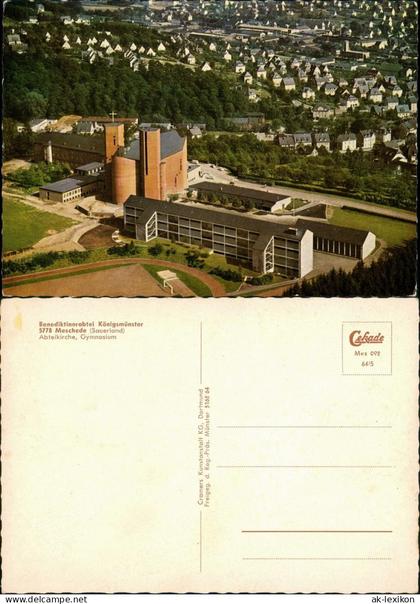 Meschede Benediktinerabtei Königsmünster Sauerland Luftaufnahme 1964